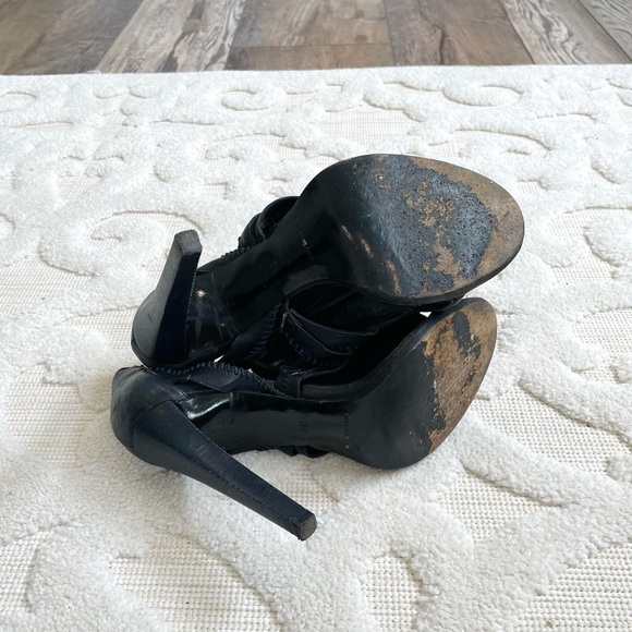 AUTHENTIC Balenciaga Black Bondage Leather High Heels - Picture 5 of 14